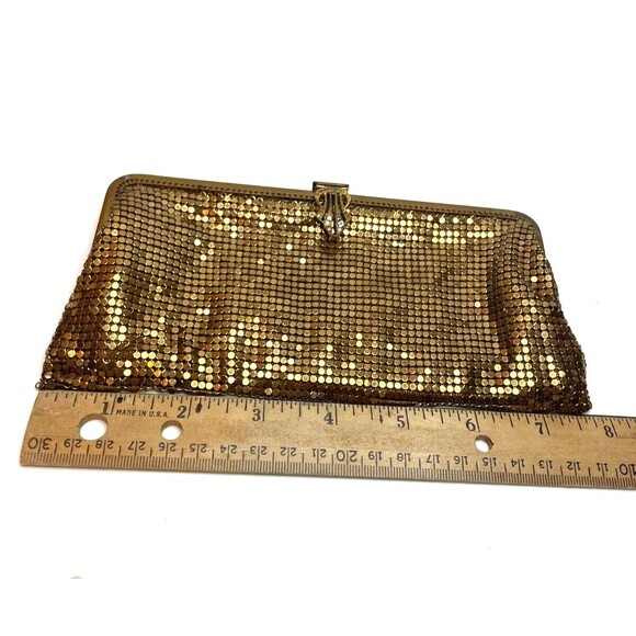 VTG MCM Gold Mesh Evening Wallet Purse W Germany - Picture 2 of 14